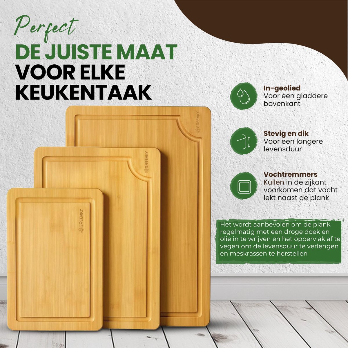 Greenky Snijplanken Hout